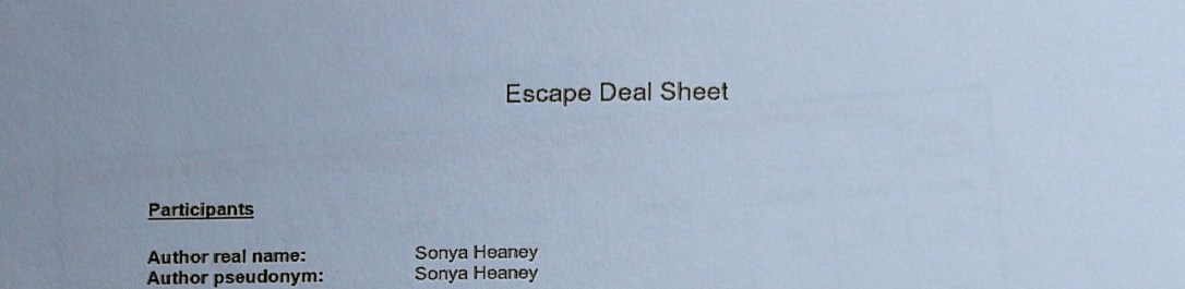 The Artist’s Secret Sonya Heaney Escape Deal Sheet 1
